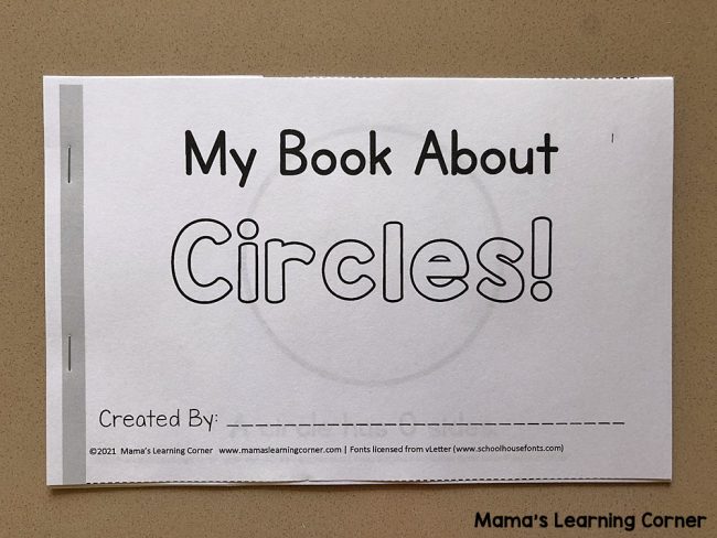 Circle Worksheets Booklet Cover