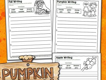 Fall Writing Sentences Worksheets