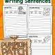 Fall Writing Sentences Worksheets