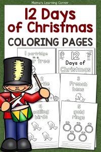12 Days of Christmas Coloring Pages