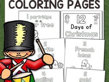 12 Days of Christmas Coloring Pages