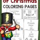 12 Days of Christmas Coloring Pages