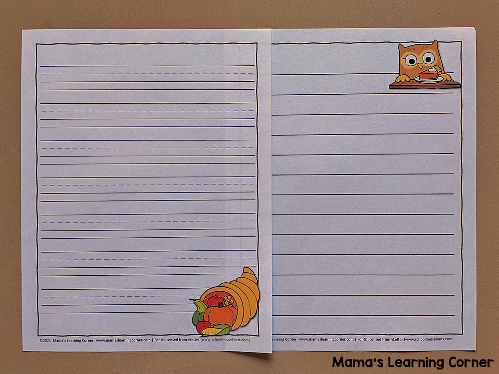 Blank Thanksgiving Writing Pages - Mamas Learning Corner Blank Thanksgiving Writing Pages