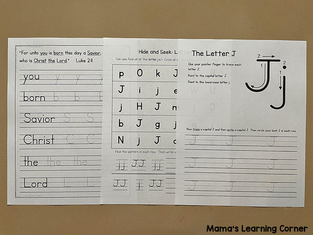 Alphabet J is for Jesus Nativity Packet for Preschool