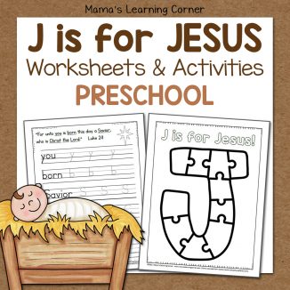 Alphabet J is for Jesus Packet for Preschool