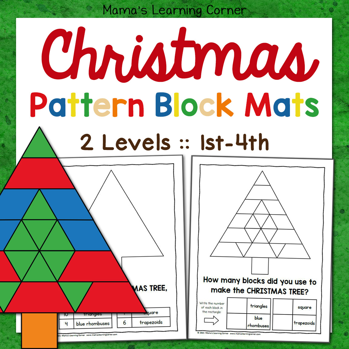 Christmas Pattern Block Mats 2 Levels