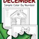 Color By Number Worksheets December