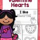 Color By Number Valentines Day Hearts