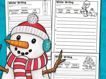 Winter Writing Sentences Worksheets