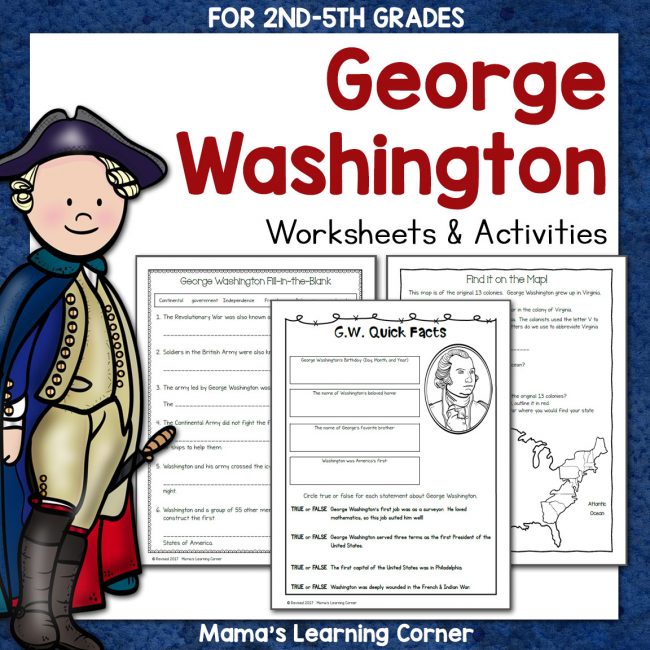 George Washington Worksheets - Mamas Learning Corner George Washington Worksheets