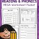 Kindergarten Reading and Phonics Worksheets