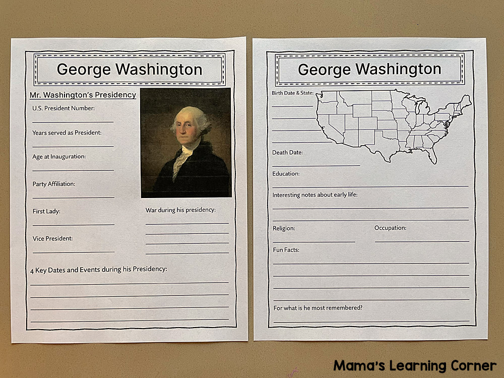 US Presidents Research Project