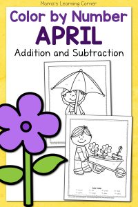 Color By Number Worksheets April - Mamas Learning Corner Color By Number Worksheets April