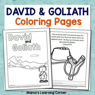 David and Goliath Coloring Pages Revised 2022 - Mamas Learning Corner David and Goliath Bible coloring pages printable