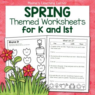 Spring Worksheets for Kindergarten and First Grade