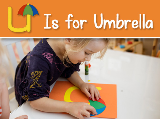 U is for Umbrella Spring Craft