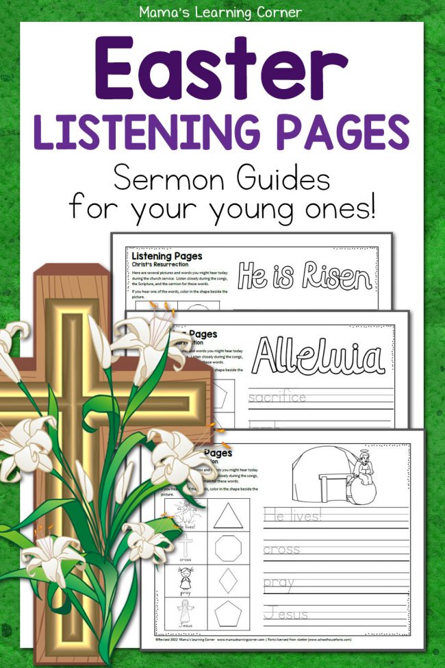 Christian Easter Sermon Listening Pages for Non-Readers