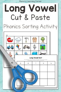 Long Vowel Sorting Activity