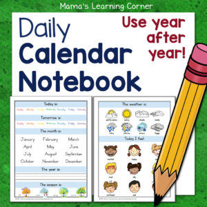 Calendar Notebook Undated 8x8 - Mamas Learning Corner Calendar Notebook Undated