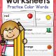Color Word Sentences Handwriting Practice