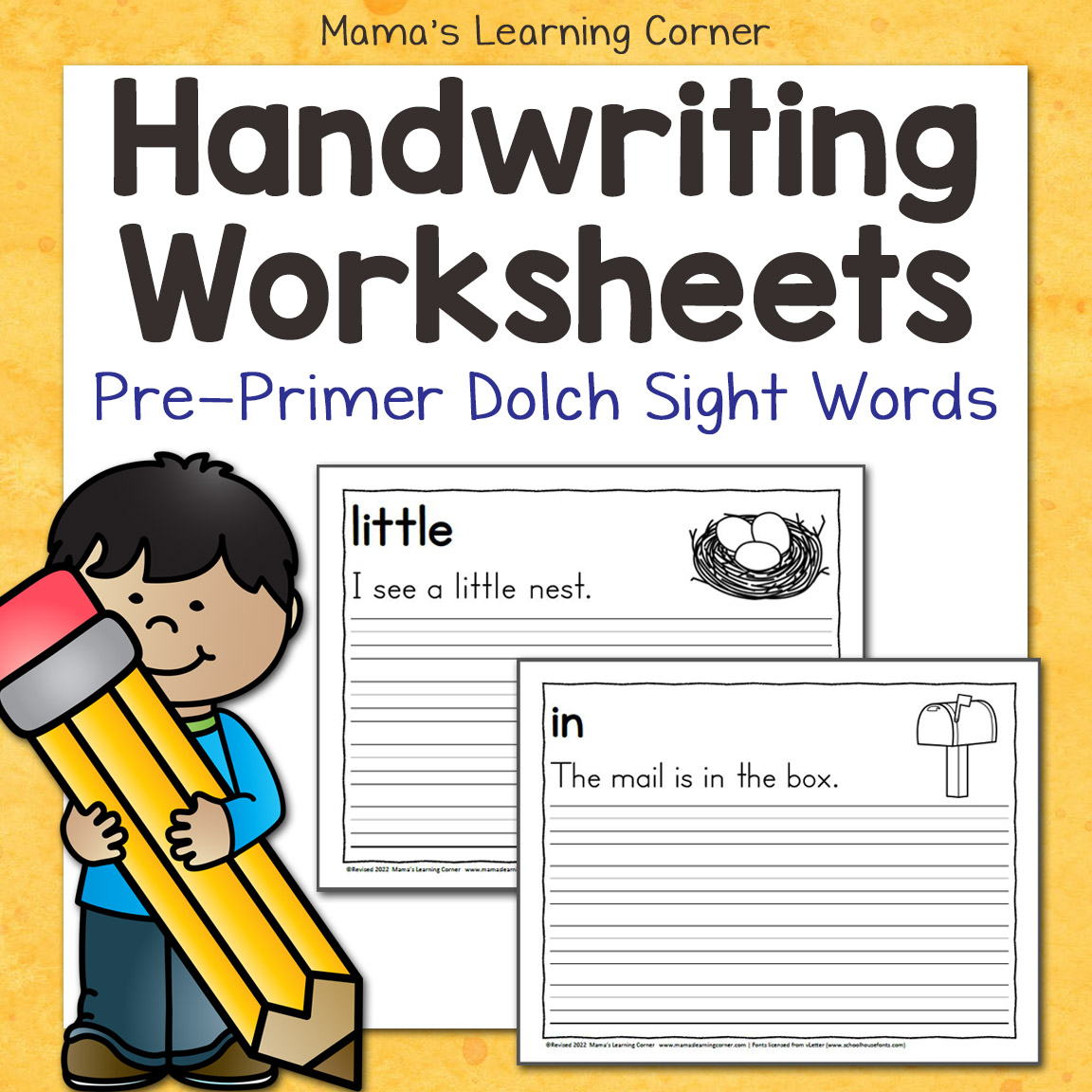Handwriting Worksheets For Kids Pre Primer Dolch Words Mamas handwriting-worksheets-for-kids-pre-primer-dolch-words-mamas