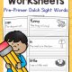 Pre Primer Dolch Sight Word Sentences Handwriting Practice