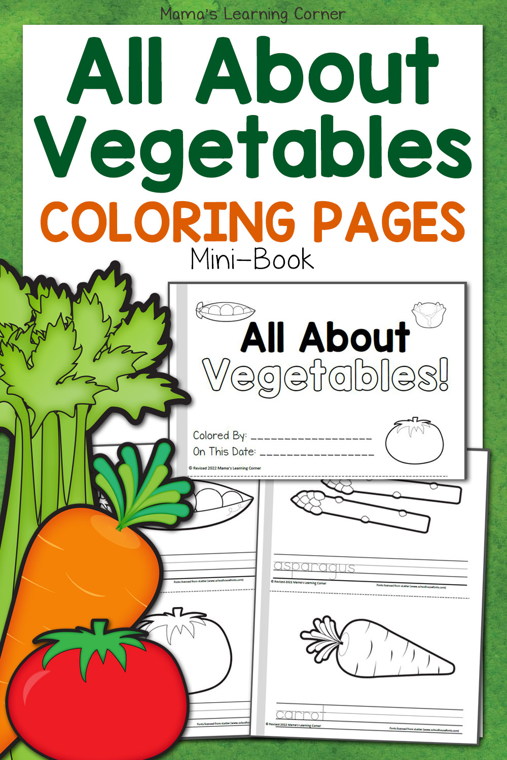 Colouring Books For Kids (set Of 6 Books) - Vegetables, Fruits