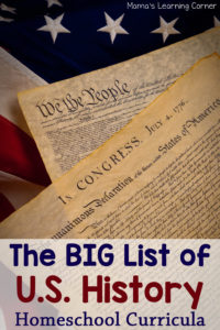 Big List of US History Homeschool Curricula