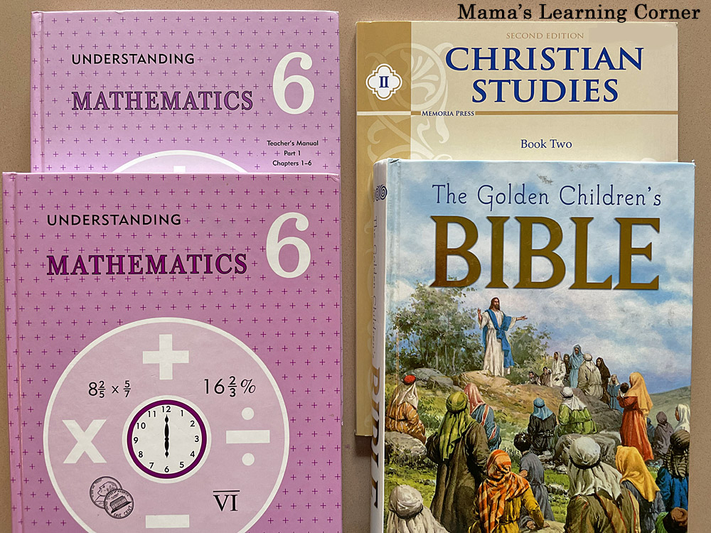 6th Grade Curriculum Choices 2022-2023 Math and Bible Curriculum