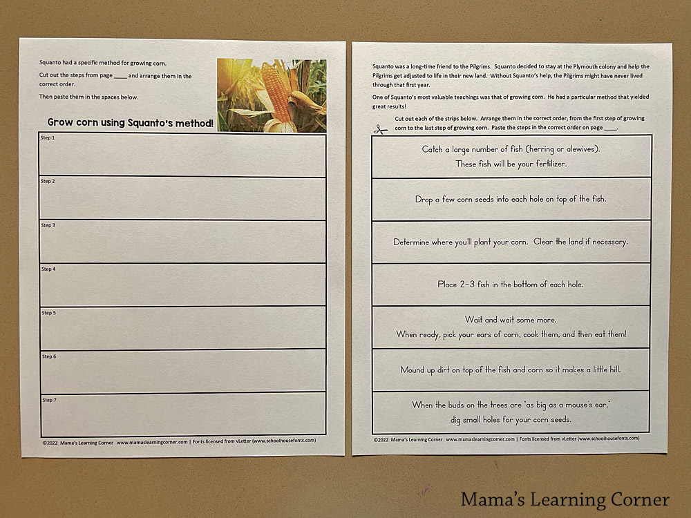 Pilgrims at Plymouth Worksheets - Mamas Learning Corner Pilgrims at Plymouth Worksheets