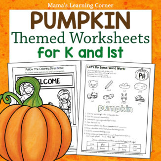 Pumpkin math worksheets first grade
