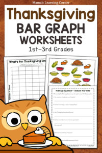 Thanksgiving Bar Graph Worksheets
