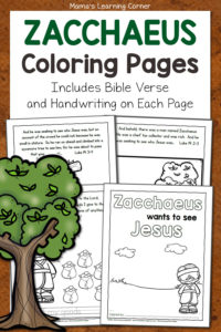 Zacchaeus Coloring Pages