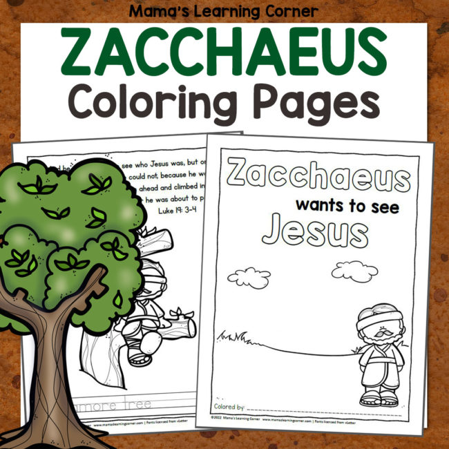 Zacchaeus Coloring Pages - Mamas Learning Corner Zacchaeus Bible story printable coloring pages