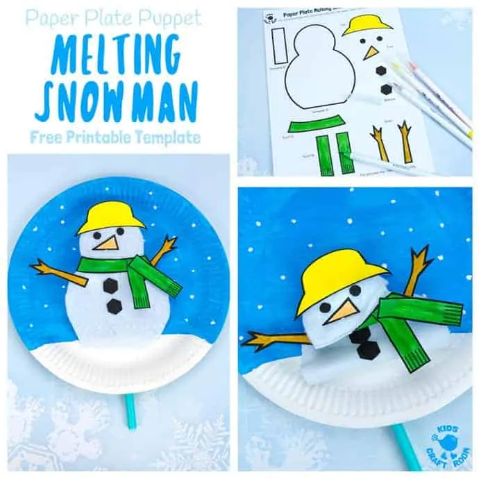 Melting Snowman Paper Plate Craft