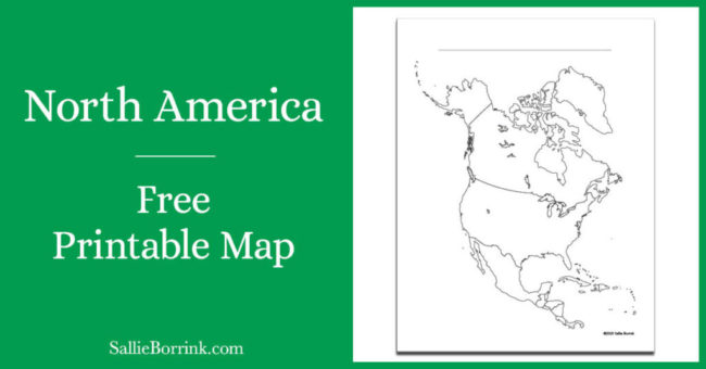 North America Free Printable Map