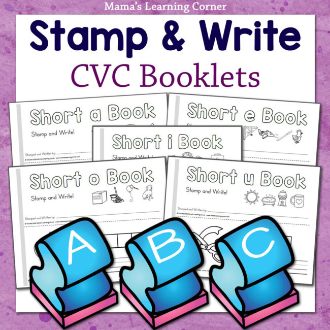 Stamp and Write Short Vowel CVC Booklets - Mamas Learning Corner Stamp and Write Short Vowel CVC Booklets