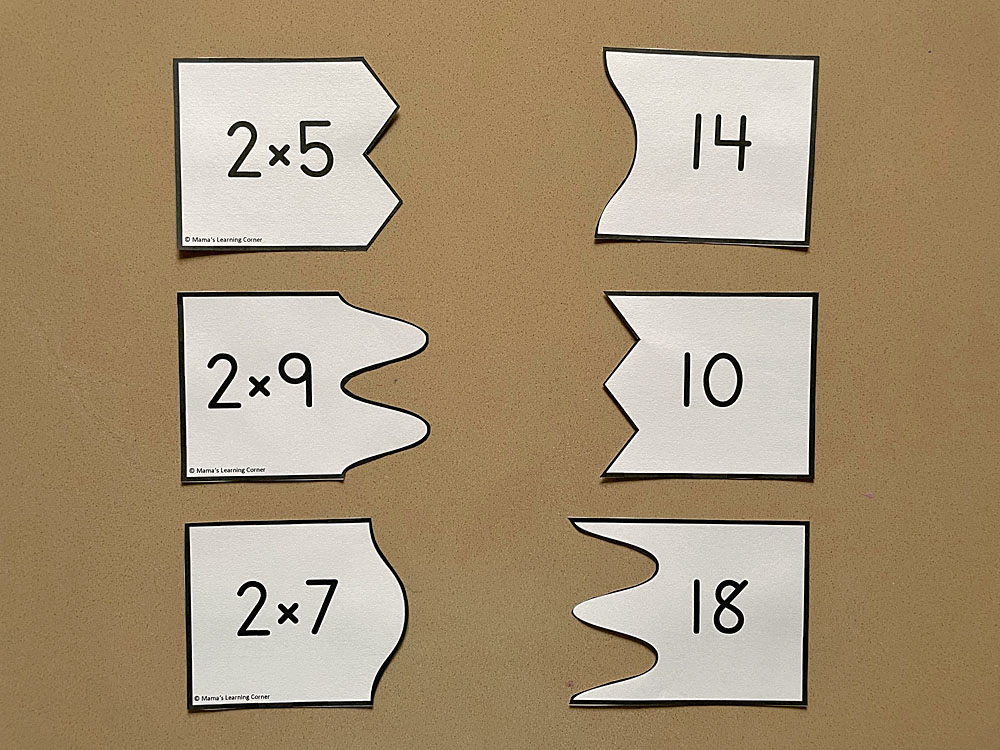 Multiplication Fact Puzzle Cards - Mamas Learning Corner Multiplication Fact Puzzle Cards