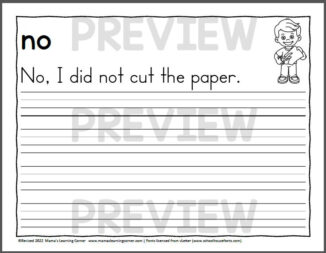 Primer Dolch Sight Word Sentences