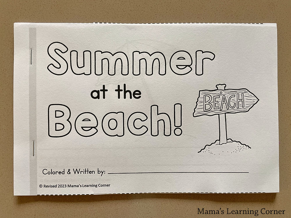 Summer Coloring Pages Beach - Mamas Learning Corner Beach coloring pages printable mini book for preschool and kindergarten
