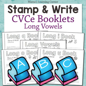 Stamp and Write Long Vowel CVCe Booklets - Mamas Learning Corner Stamp and Write Long Vowel CVCe Booklets