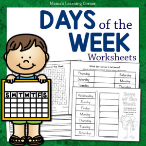 Days of the Week Worksheets - Mamas Learning Corner Days of the Week Worksheets