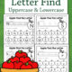 Apple Find the Letter Worksheets Uppercase and Lowercase
