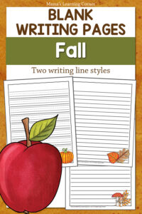 Fall Blank Writing Pages