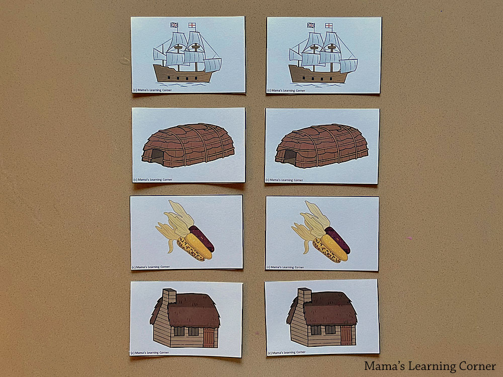 Thanksgiving Matching Game for Preschool and Kindergarten