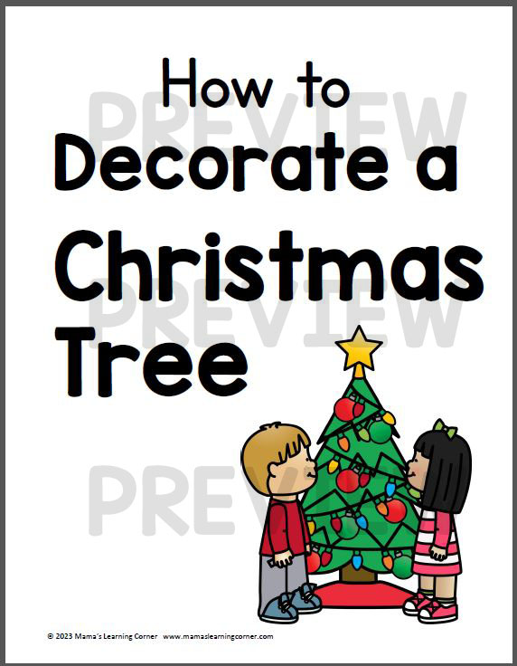 How to Decorate a Christmas Tree Sequencing Activities - Mamas Learning