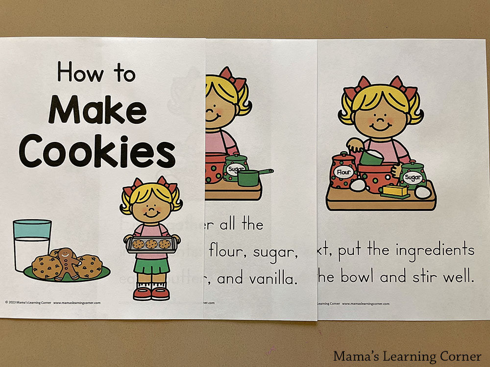 How to Make Cookies Sequencing Worksheets - Mamas Learning Corner How to Make Cookies Sequencing Worksheets