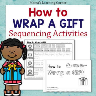 How to Wrap a Gift Sequencing Worksheets