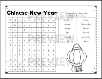 January Word Search Puzzle Packet