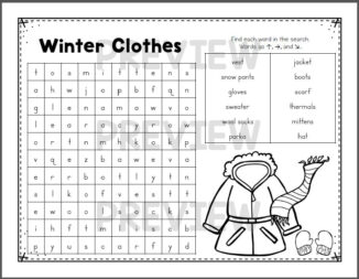 January Word Search Puzzle Packet